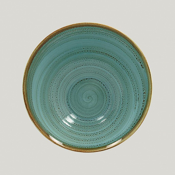 Ассиметричная тарелка RAK Porcelain Twirl Lagoon 1,6 л, 29*14 см фото