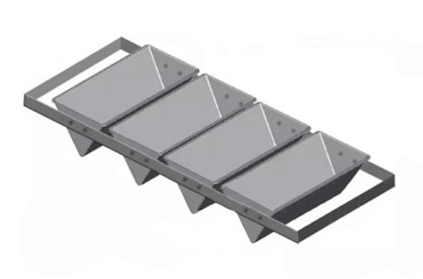 Форма хлебная Спика Треугольная (185х110х85), 4 секции, с ручками фото