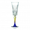 Бокал-флюте для шампанского RCR Cristalleria Italiana 210 мл хр. стекло цветной Style Gipsy фото