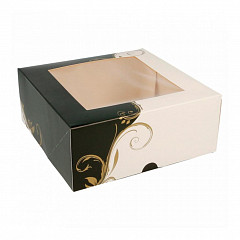 Коробка для торта Garcia de Pou с окном 18*18*7,5 см, белая, картон 275 г/см2 в Екатеринбурге фото