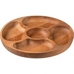 Менажница ALM 5 секций овальных бук D=250,H=25мм св. дерево (03025089) в Екатеринбурге, фото