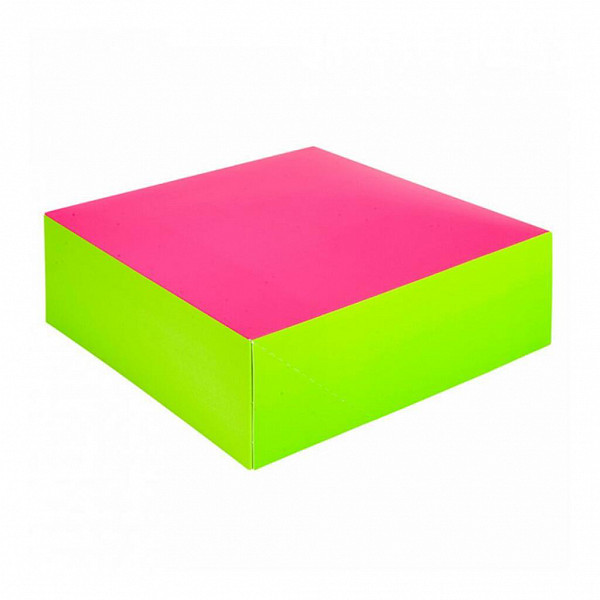 Коробка для кондитерских изделий Garcia de Pou 26*26*5 см, фуксия-зеленый, картон фото