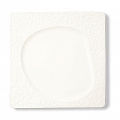 Тарелка P.L. Proff Cuisine 30,5*30,5 см квадратная смещенное дно белая фарфор в Екатеринбурге фото