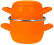 Кастрюля для мидий  оранжевая 2,8 л, h 17,5cm d 18cm