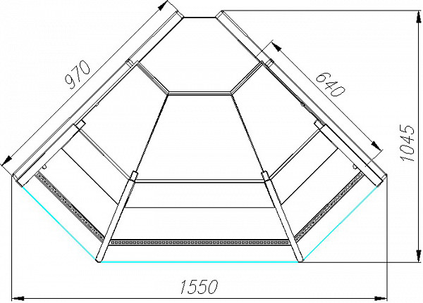 Холодильная витрина Полюс GC95 VM-5 KombiLux / INOX (ВХСу-1 Carboma GC95 внешний 90) фото