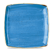 Тарелка мелкая квадратная  Stonecast Cornflower Blue SCFSDS101 26,8 см