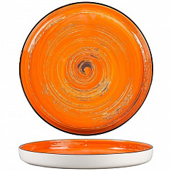 Тарелка с бортом P.L. Proff Cuisine Texture Orange Circular 28 см, h 3,1 см в Екатеринбурге фото