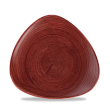 Тарелка мелкая треугольная без борта Churchill Stonecast Patina Rust Red PARETR91
