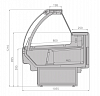 Витрина холодильная Brandford Aurora Slim 125 вентилируемая (выносной агрегат) фото