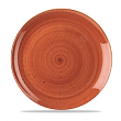 Тарелка мелкая круглая Churchill Stonecast Spiced Orange SSOSEV111 28,8см, без борта