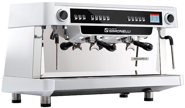 Рожковая кофемашина Nuova Simonelli AURELIA MP 2Gr 220V белая+высокие группы+самоочистка (275855) фото