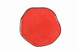 Тарелка с волнообразным краем  21 см фарфор цвет красный Seasons (186421)