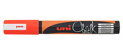 Маркер меловой UNI Mitsubishi Pencil Chalk PWE-5M 1,8-2,5 мм Оранжевый неон в Екатеринбурге, фото