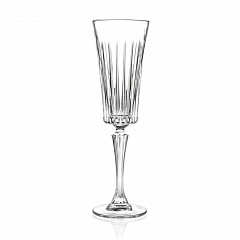 Бокал-флюте для шампанского RCR Cristalleria Italiana 210 мл хр. стекло Style TimeLess в Екатеринбурге, фото