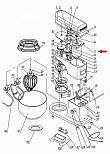 Электродвигатель #7 для миксера планетарного Eksi серии KM, мод. KM-5L