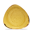 Тарелка мелкая треугольная Churchill Stonecast Mustard Seed Yellow SMSSTR91 22,9см, без борта
