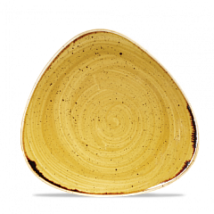 Тарелка мелкая треугольная Churchill Stonecast Mustard Seed Yellow SMSSTR91 22,9см, без борта в Екатеринбурге фото
