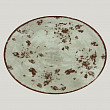 Тарелка овальная плоская RAK Porcelain Peppery 32*23 см, серый цвет