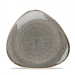Тарелка мелкая треугольная Churchill Stonecast Peppercorn Grey SPGSTR71 19,2см, без борта