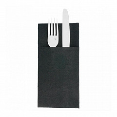 Конверт-салфетка для столовых приборов Garcia de Pou Airlaid чёрный 40*40 см, 50 шт в Екатеринбурге, фото