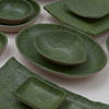 Блюдо овальное Лист P.L. Proff Cuisine 31,5*19*5 см Green Banana Leaf пластик меламин фото