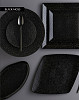 Тарелка овальная волнообразная Porland 27 см 116427 BLACK MOSS фото