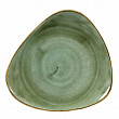 Тарелка мелкая треугольная  Stonecast Samphire Green SSGSTR121