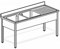 Ванна моечная Apach Chef Line L2S156-54RW в Екатеринбурге, фото