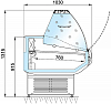 Холодильная витрина Ариада Ариэль ВС 3-130 с полкой фото