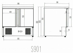 Холодильный стол Cooleq S901, фото 2
