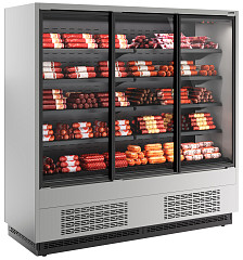Холодильная горка Полюс FC20-07 VV 1,9-1 0300 STANDARD фронт X1 бок металл (версия 2.0) (9006-9005) в Екатеринбурге фото