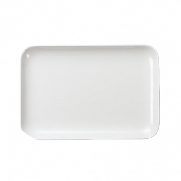 Блюдо прямоугольное с бортом P.L. Proff Cuisine 24,8*17,1*1,9 см White пластик меламин фото