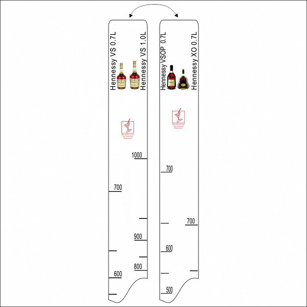 Барная линейка P.L. Proff Cuisine Hennessy VS,VSOP,XO 0,7, / VS 0.7,1л фото