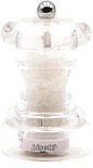 Мельница для соли Bisetti h 10 см, акрил, прозрачная, PERUGIA (822S)