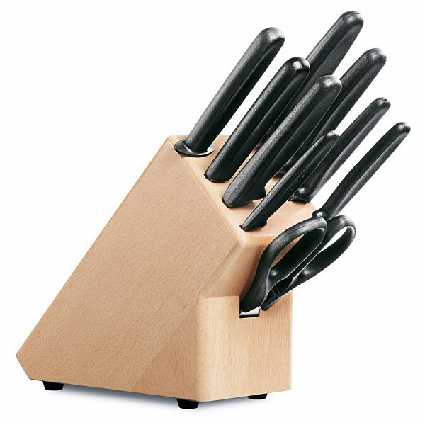 Набор ножей Victorinox на деревянной подставке, 9 шт, h 28 см фото