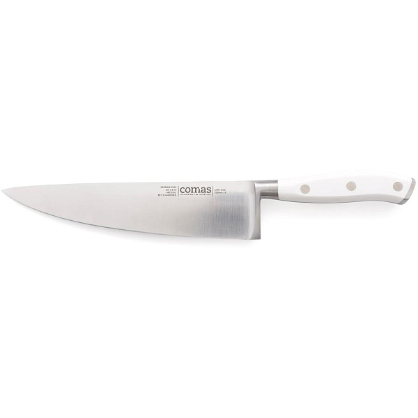 Нож поварской Comas 20 см, L 32 см, нерж. сталь / АБС-пластик, цвет ручки белый, Marble (8108) фото