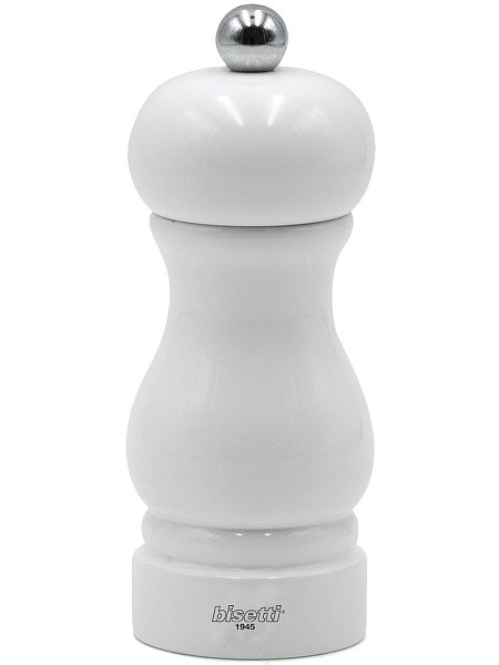 Мельница для перца Bisetti h 13 см, бук лакированный, цвет белый, SORRENTO (7150LBL) фото