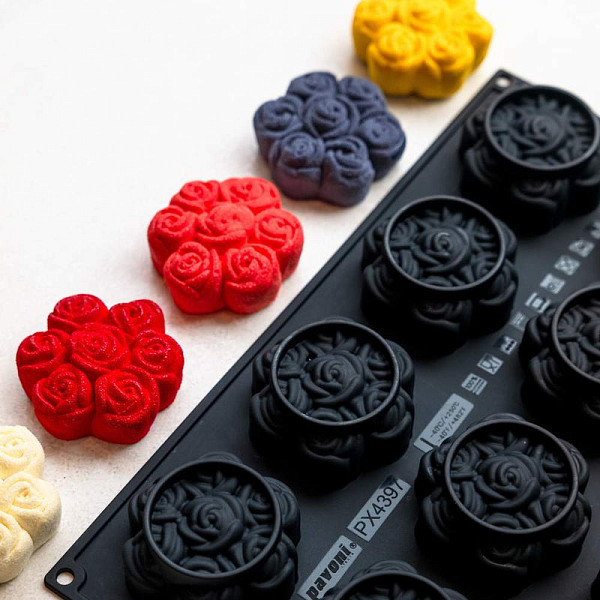 Форма силиконовая для пирожных Pavoni PX4397 Bouquet de roses фото