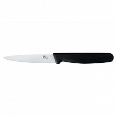 Нож для нарезки P.L. Proff Cuisine PRO-Line 10 см, пластиковая черная ручка, волнистое лезвие в Екатеринбурге, фото