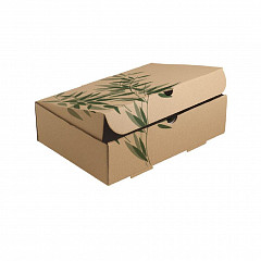 Коробка для еды на вынос Garcia de Pou Feel Green, 26*18*7 см, гофр.картон в Екатеринбурге, фото