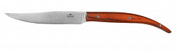 Нож для стейка Luxstahl 235 мм без зубцов коричневая ручка в Екатеринбурге фото