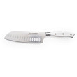 Нож Сантоку Comas 18 см, L 30 см, нерж. сталь / АБС-пластик, цвет ручки белый, Marble (8111)