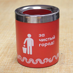 Урна для кассовых чеков Pandasteel Прикассовая, красный 3028, с наклейкой в Екатеринбурге, фото
