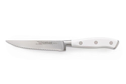 Нож для стейка Comas 11,5 см, L 22 см, нерж. сталь / АБС-пластик, цвет ручки белый, Marble (8114) в Екатеринбурге фото