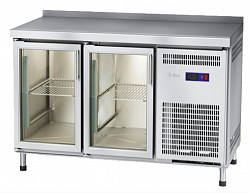 Холодильный стол Abat СХС-60-01-СО охлаждаемая столешница с бортом (дверь-стекло, дверь-стекло) в Екатеринбурге, фото