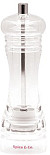 Мельница для соли и перца Bisetti h 16 см, акрил, прозрачная, SPICE & CO 9220