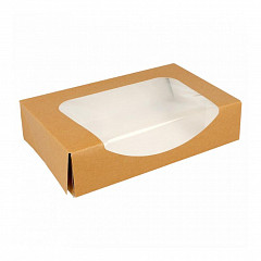 Коробка для суши/макарон Garcia de Pou с окном 20*12*4,5 см, натуральный, 50 шт/уп, бумага в Екатеринбурге фото
