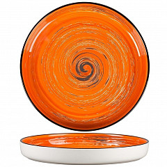 Тарелка с бортом P.L. Proff Cuisine Texture Orange Circular 23 см, h 3 см в Екатеринбурге фото