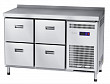 Холодильный стол Abat СХС-70-01 неохлаждаемая столешница с бортом (ящики 1/2, ящики 1/2)