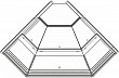 Холодильная витрина  GC111 VM-5 динамика угол внешний 90 (газлифт, без боковин) 1010